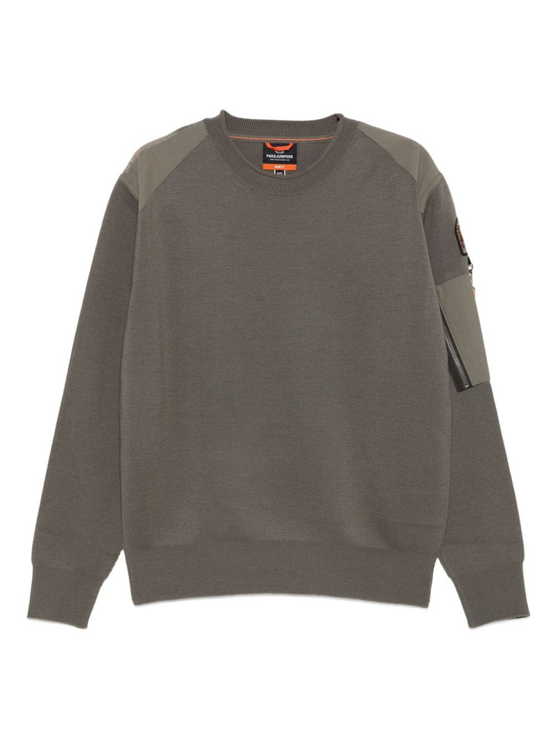 crew-neck panelled sweatshirt 1