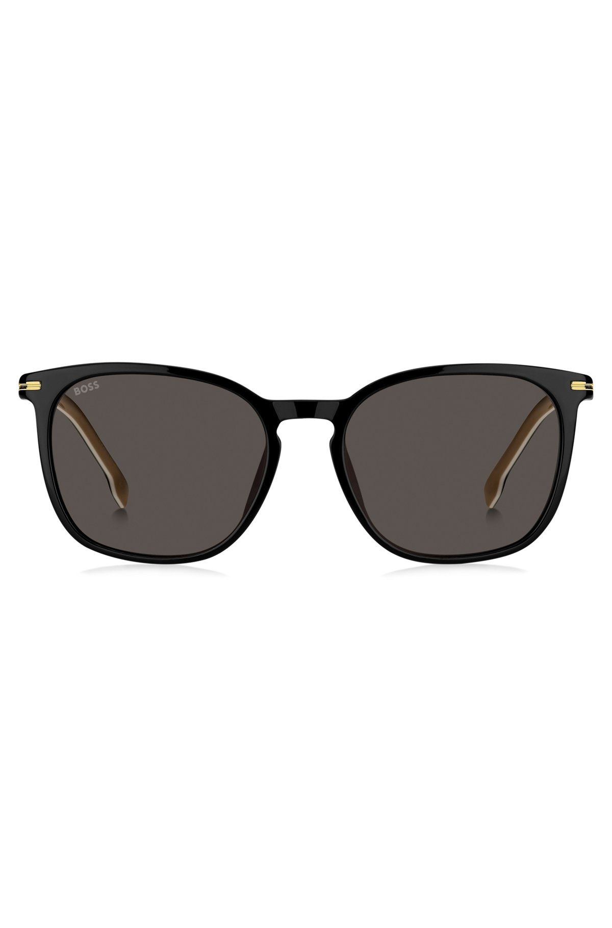 BLACK-ACETATE SUNGLASSES WITH GOLD-TONE TRIMS - 3