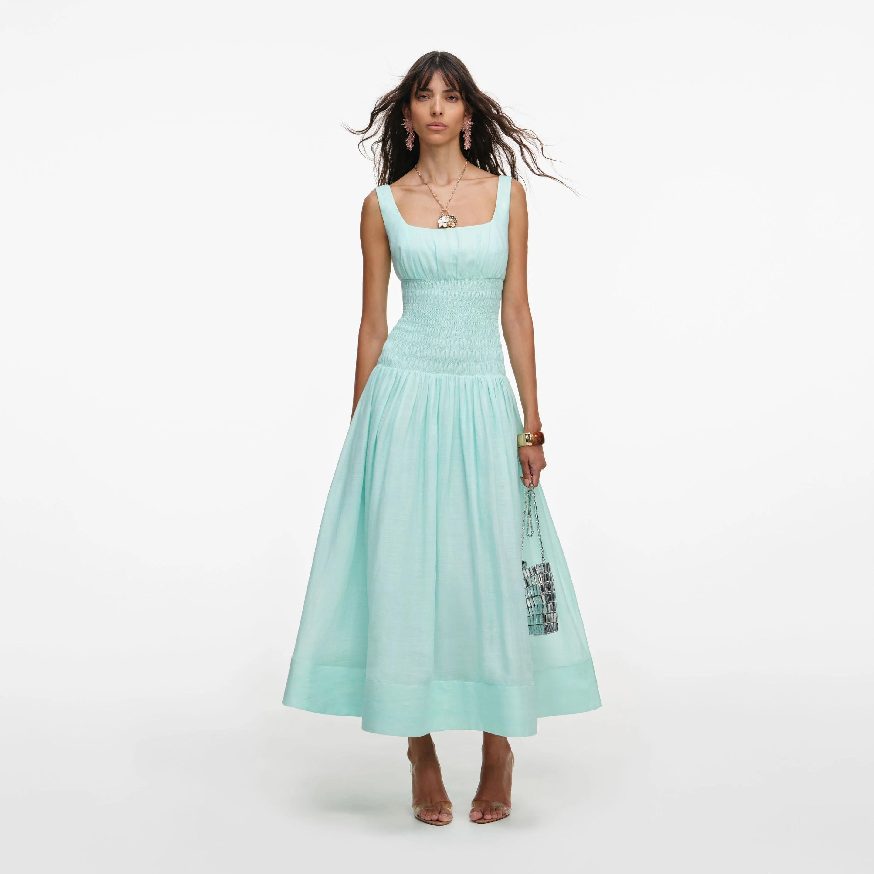 Mint Ramie Midi Dress - 1