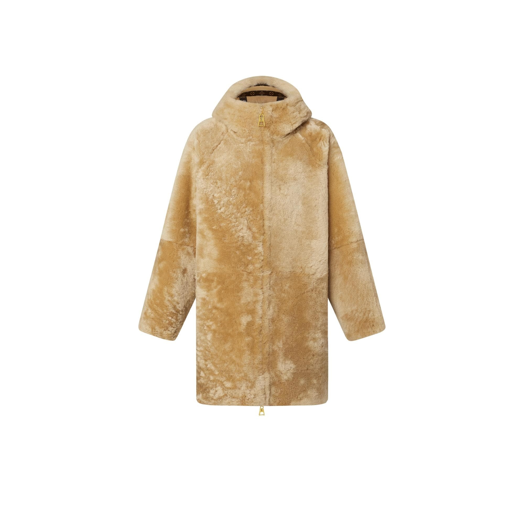 Reversible Monogram Trim Shearling Coat - 1