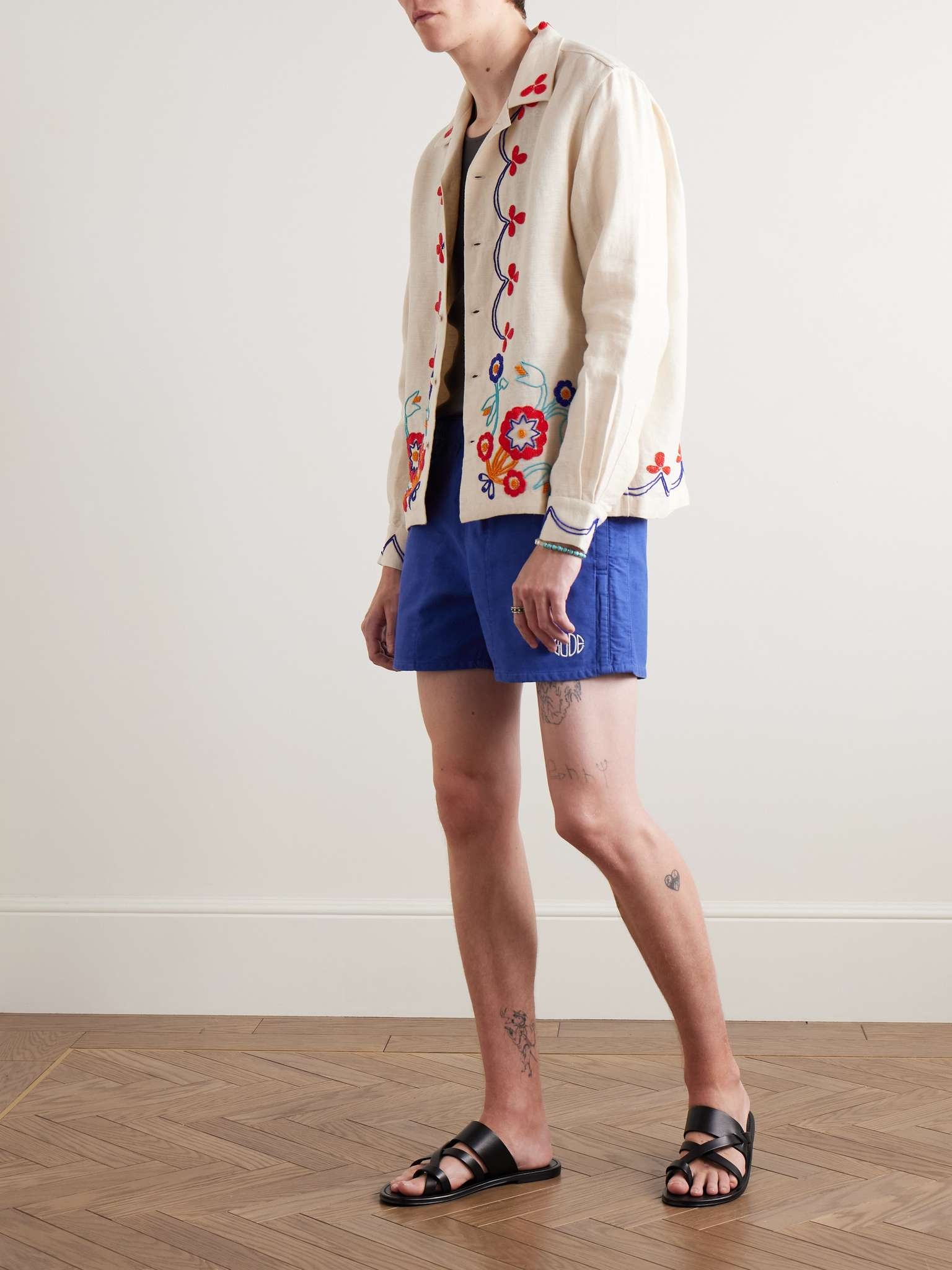Field Straight-Leg Logo-Embroidered Cotton-Twill Shorts - 2