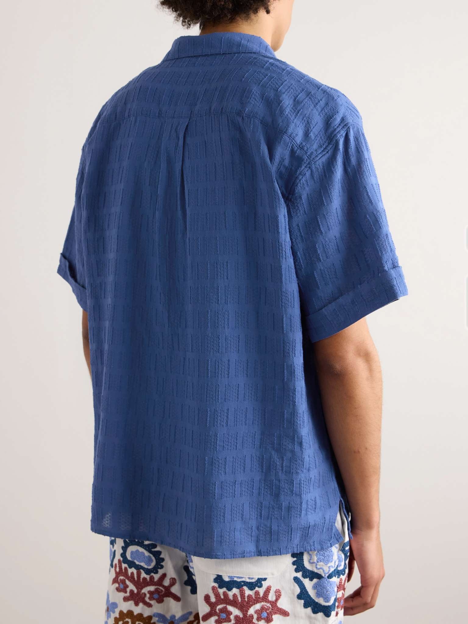 Elio Cotton-Jacquard Shirt - 3