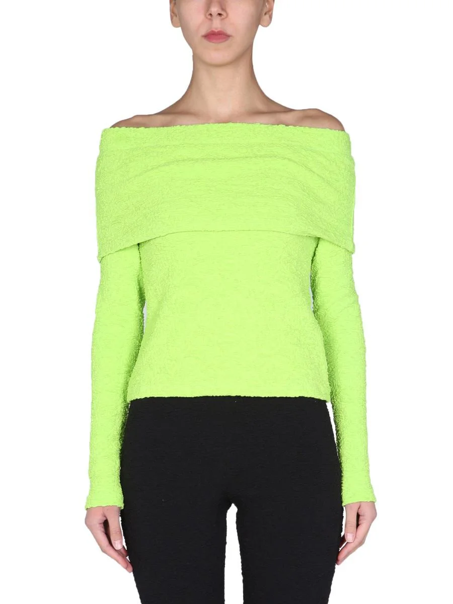 MSGM BOAT NECK TOP - 1