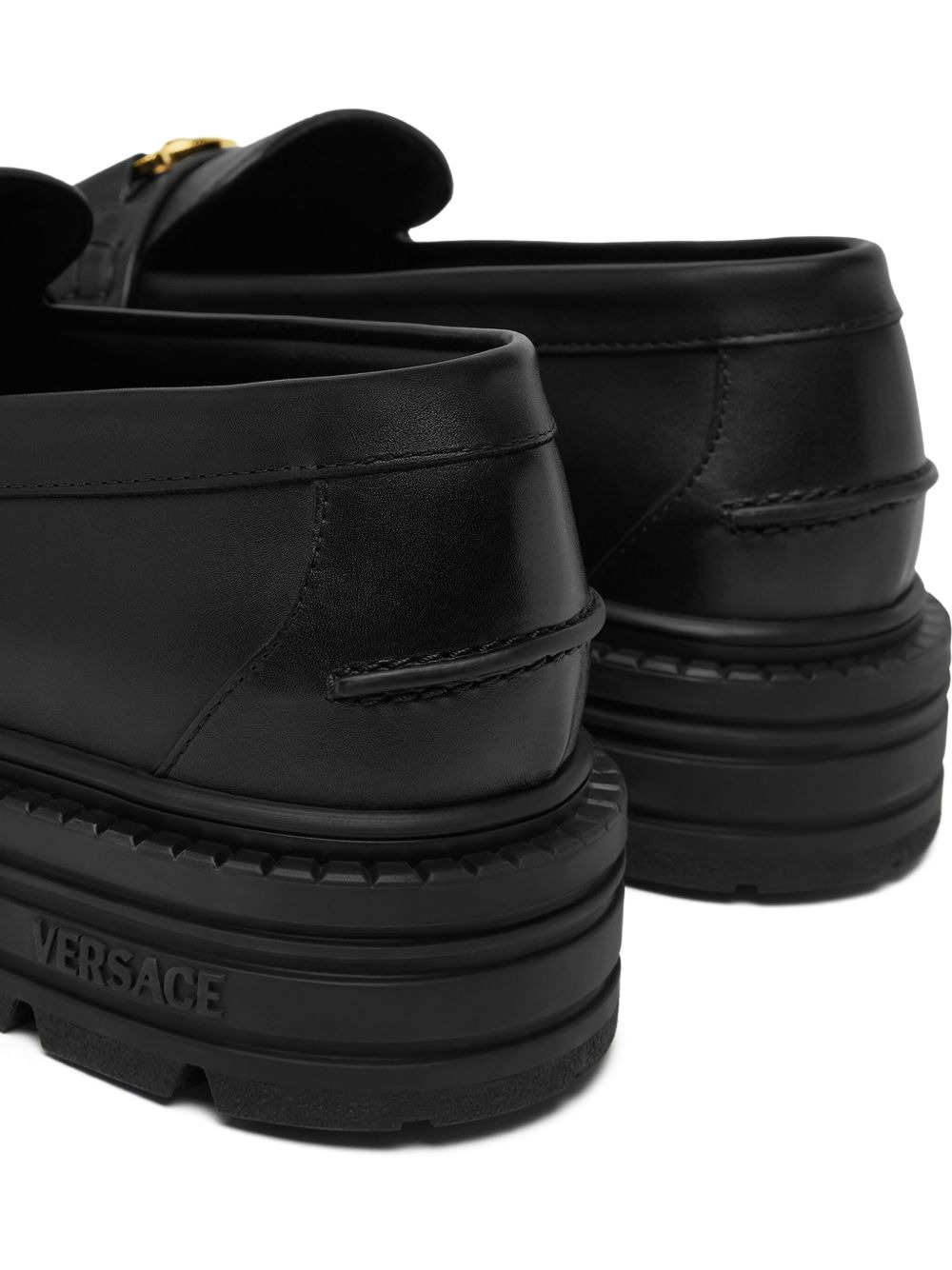 Medusa-plaque platform loafers - 4