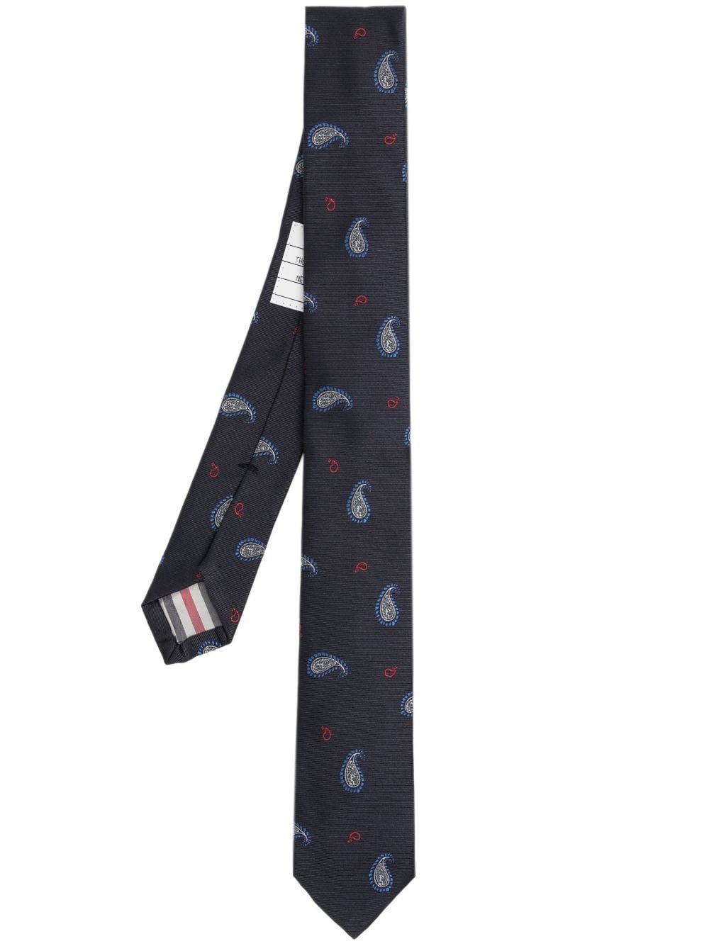 paisley-jacquard silk tie - 1