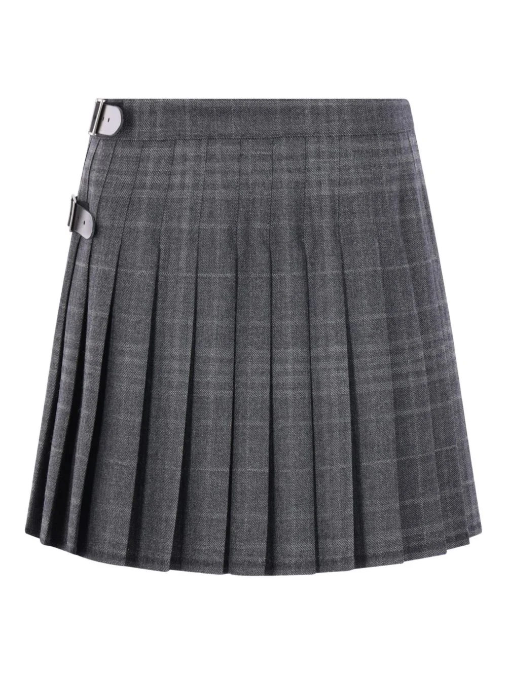 tartan-patterned skirt - 1