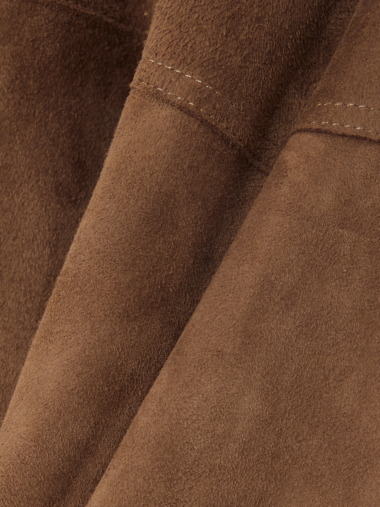 Paneled Suede Midi Skirt - 6