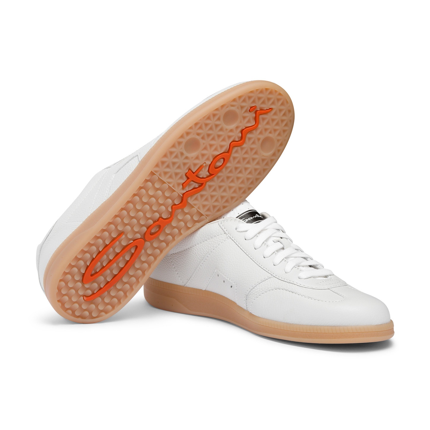 Men's white tumbled leather DBS Oly sneaker - 4