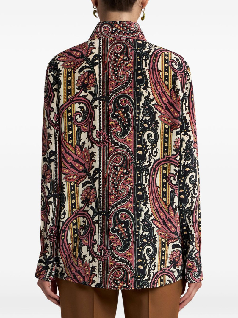 leafy paisley-motif silk shirt 4