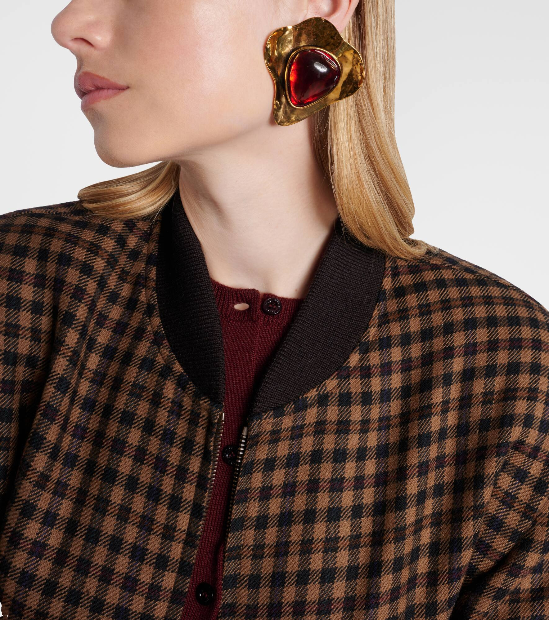 Embellished clip-on earrings - 6
