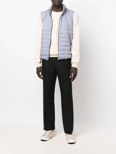 Herno zip-front sleeveless padded gilet outlook