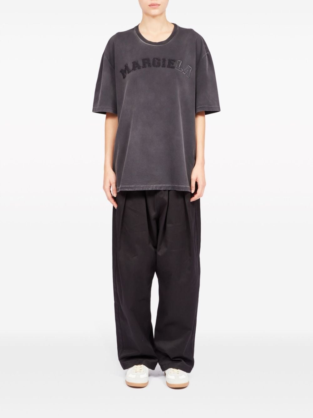 logo-embroidered cotton T-shirt - 2