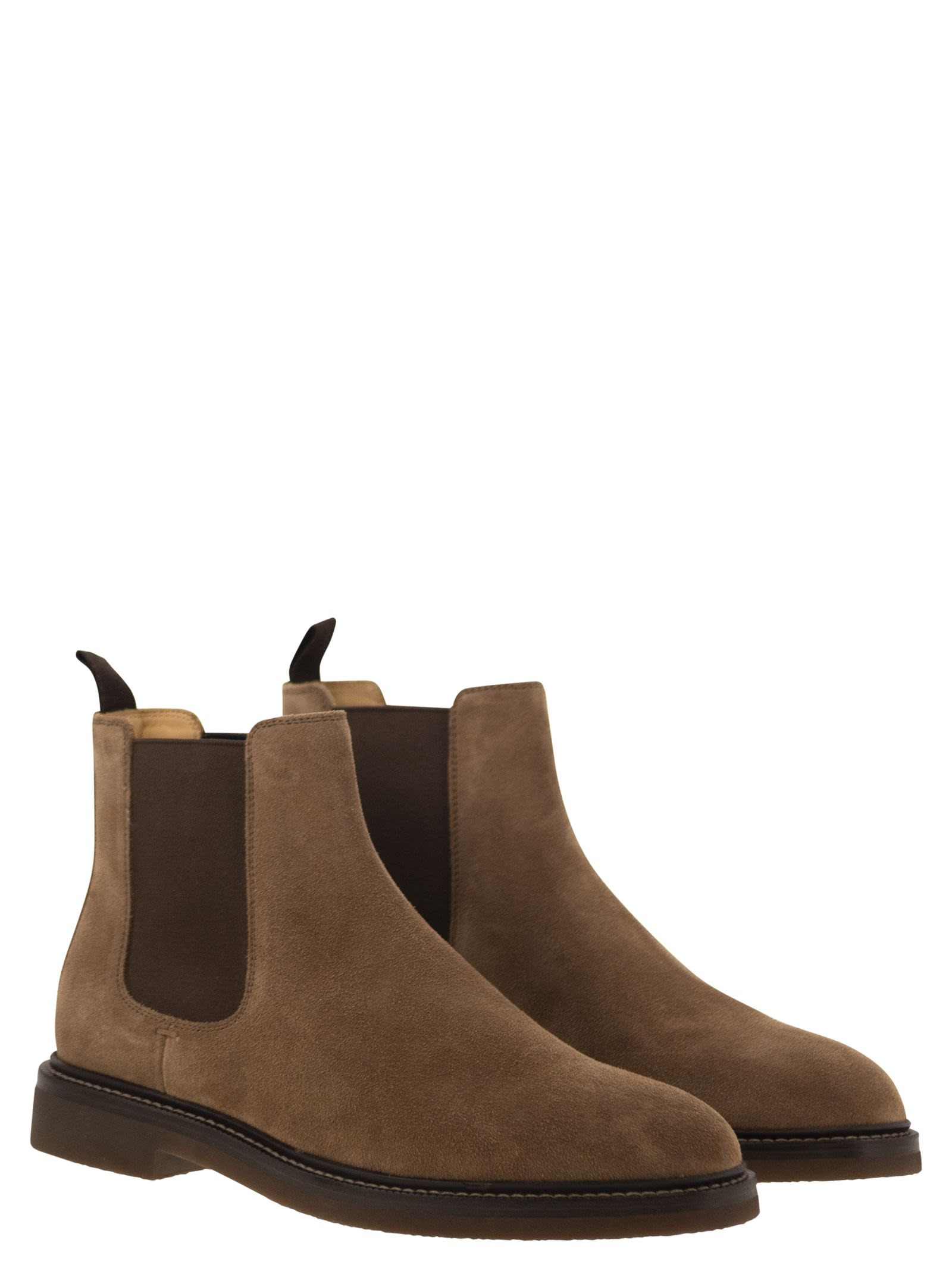 Brunello Cucinelli Men Chelsea Boot In Suede - 4
