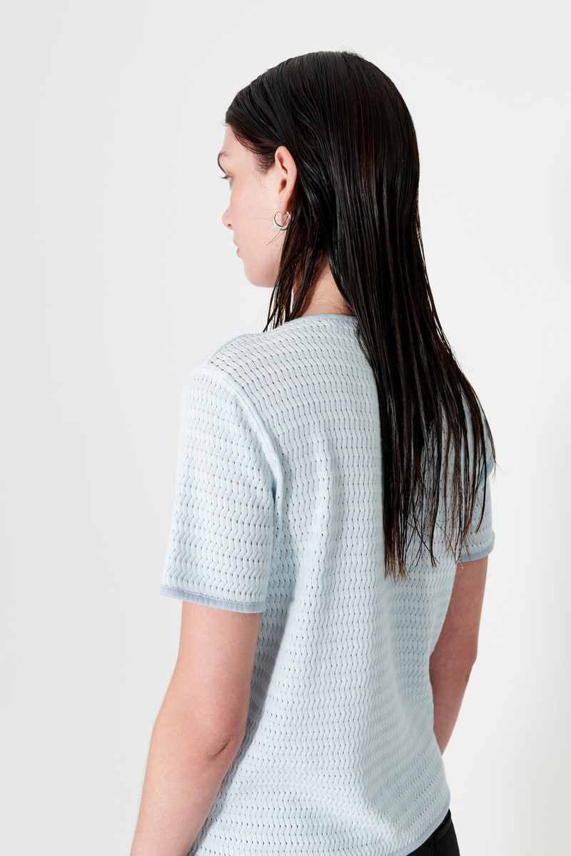 Our Legacy Chariot T-Shirt Sonic Blue Sport Crochet outlook