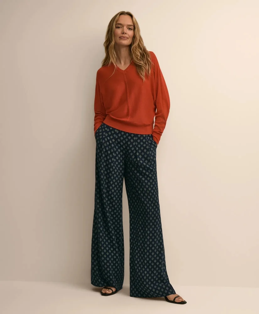Relaxed Foulard Wide-Leg Pants - 1