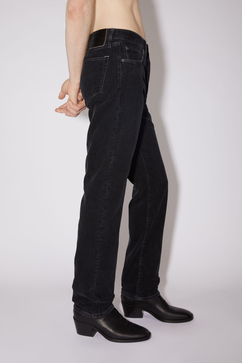 Straight fit corduroy trousers - Black 4