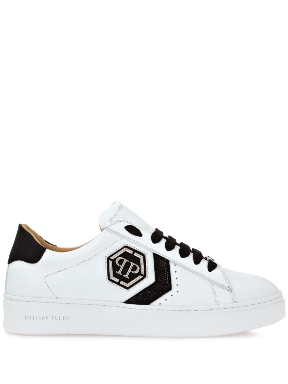 logo-patch nappa leather sneakers - 1