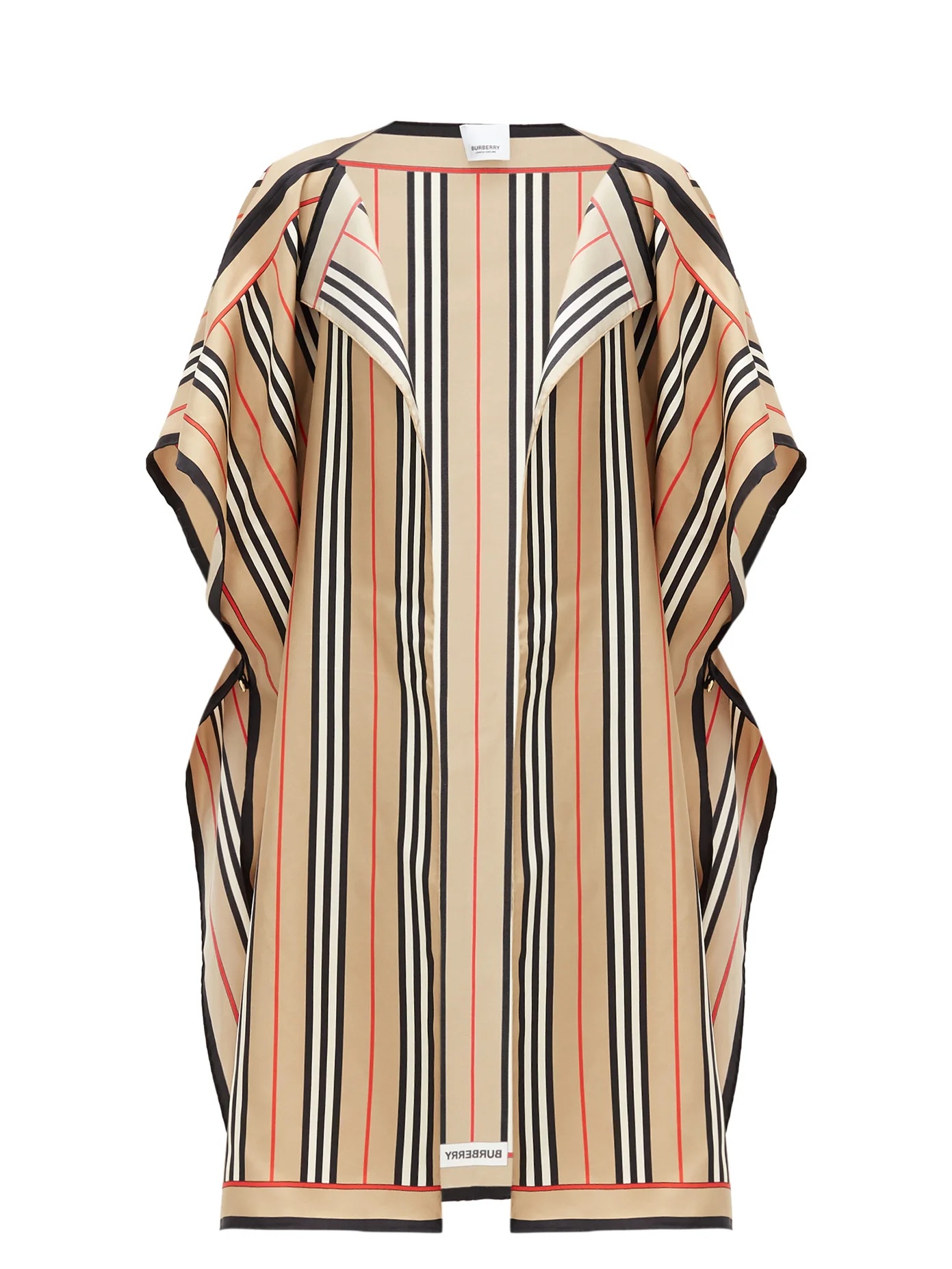 Nova-striped silk-twill cape - 1