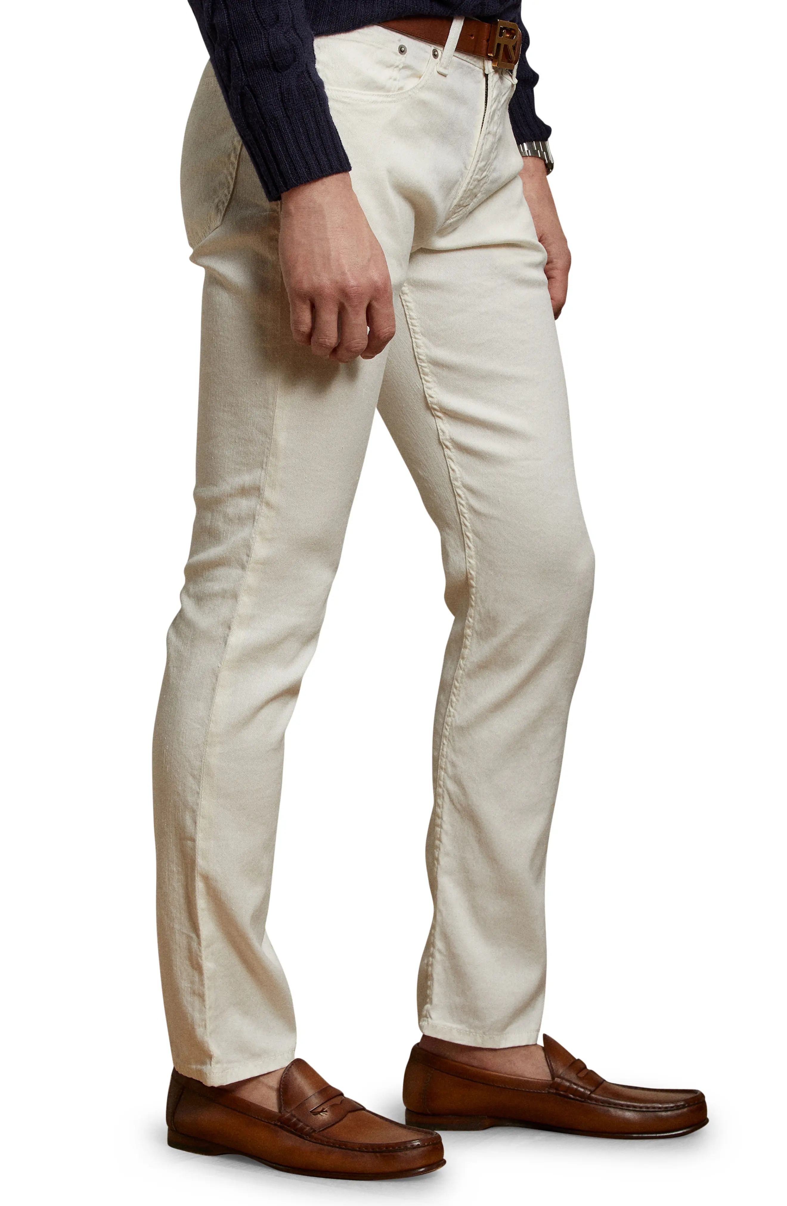Slim Fit Stretch Twill Five-Pocket Pants - 4