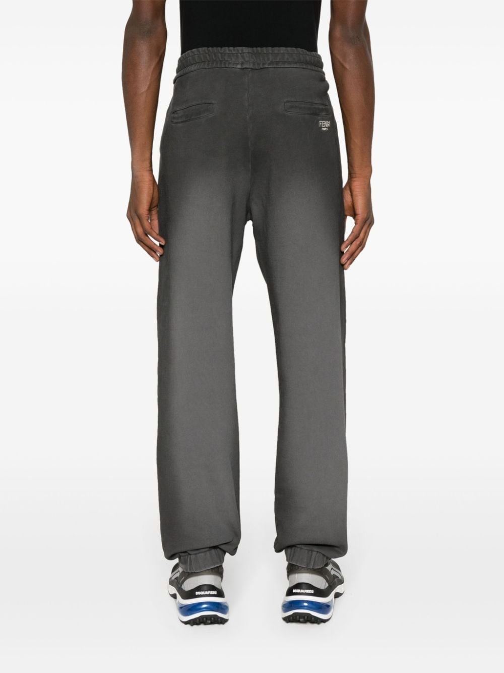 faded-effect cotton track pants - 4