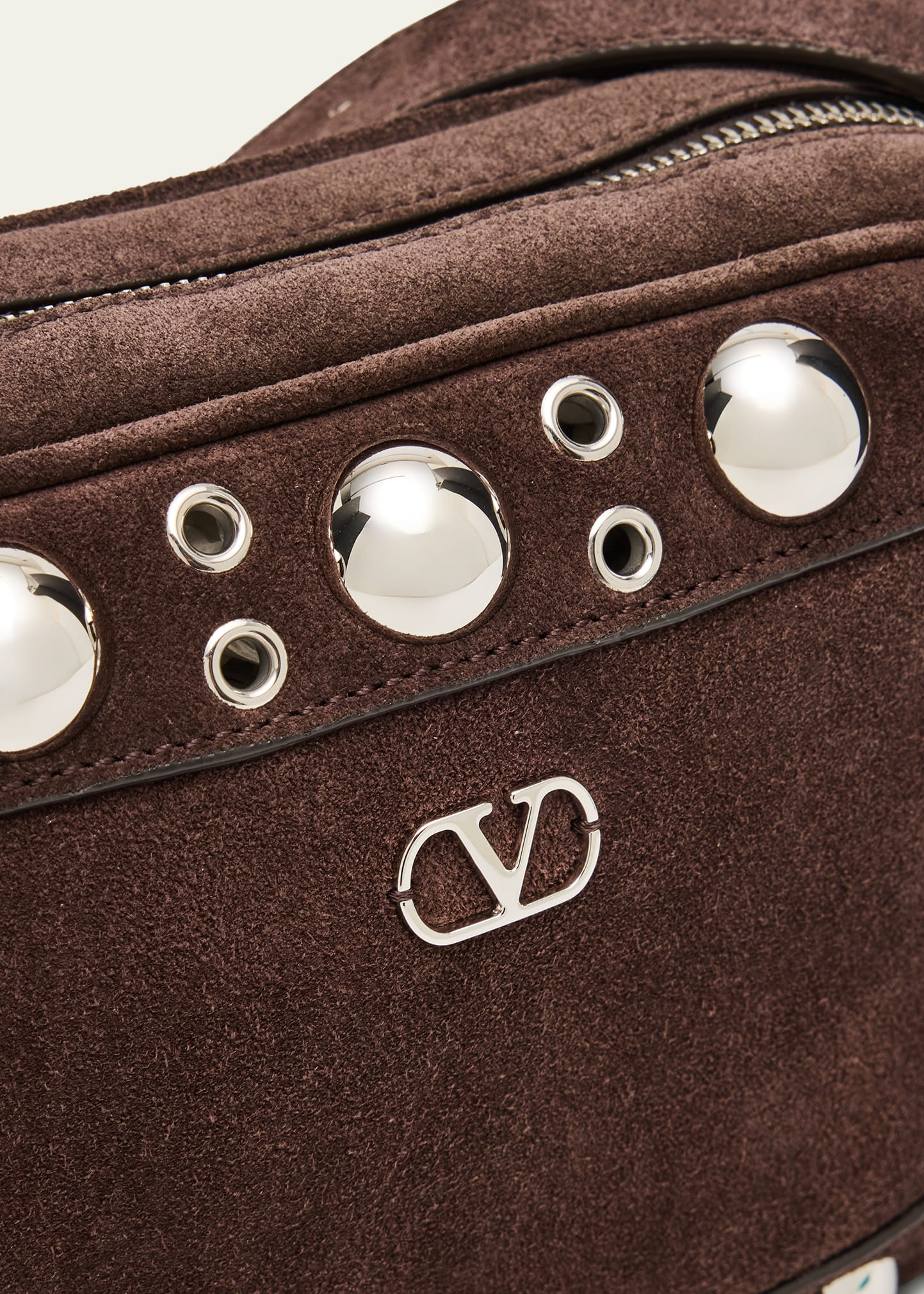 Nellcote Studded Suede Camera Crossbody Bag - 5