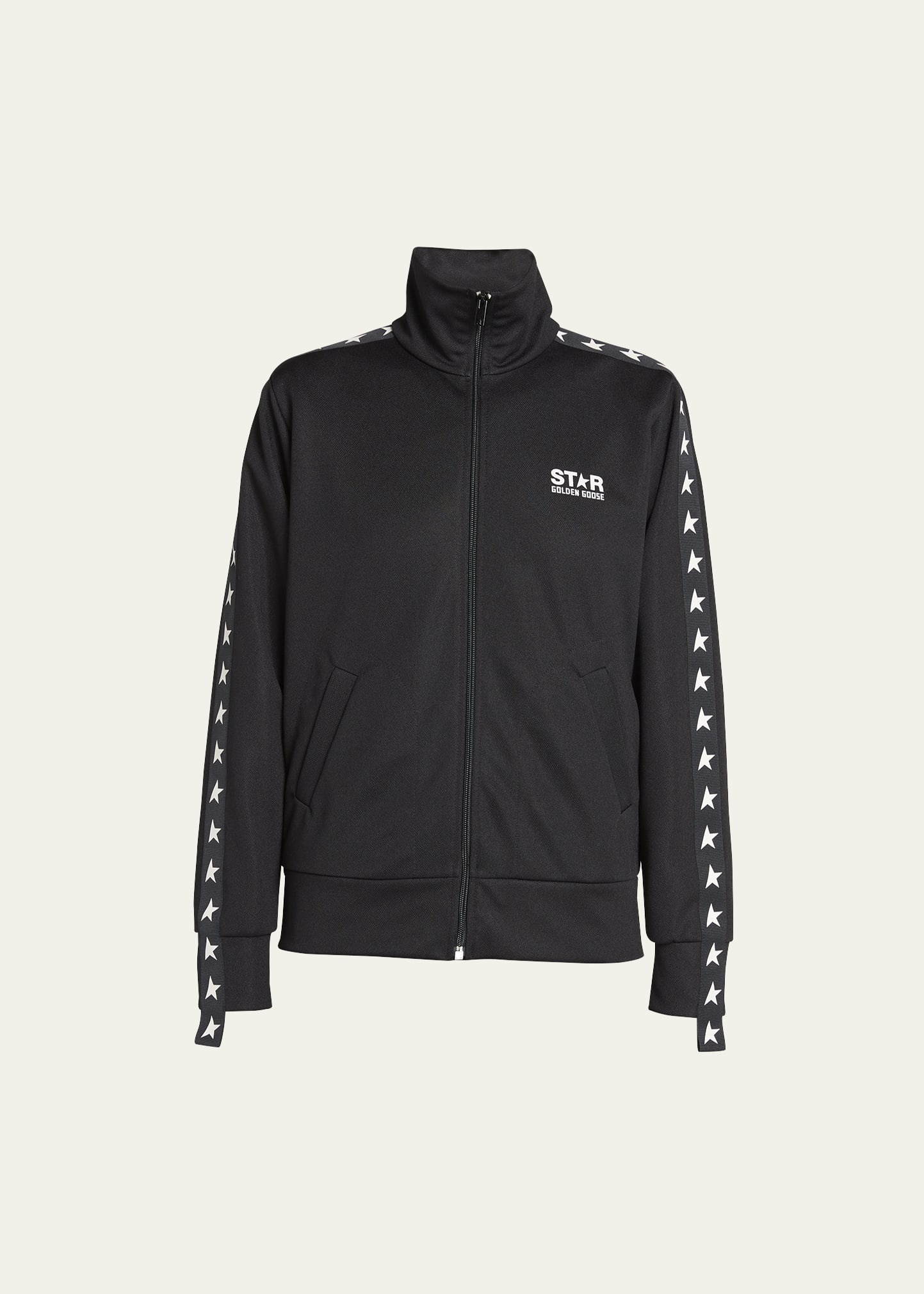 Tech Jersey Track Jacket w/ Grosgrain Trim - 1