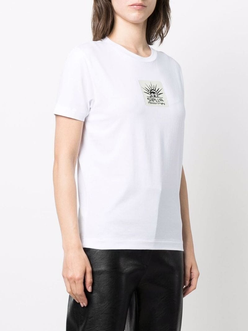 logo-patch cotton T-shirt - 3