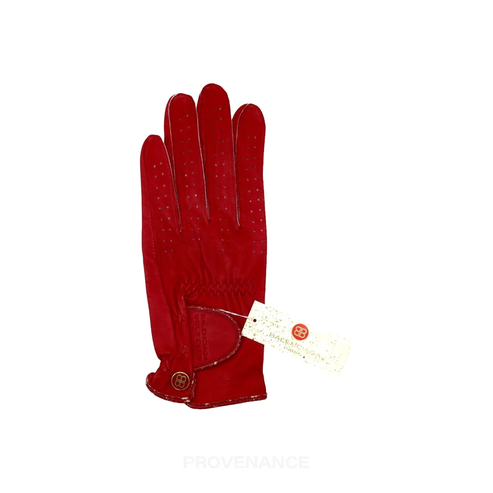 Balenciaga Golf Glove - Red Leather - 1