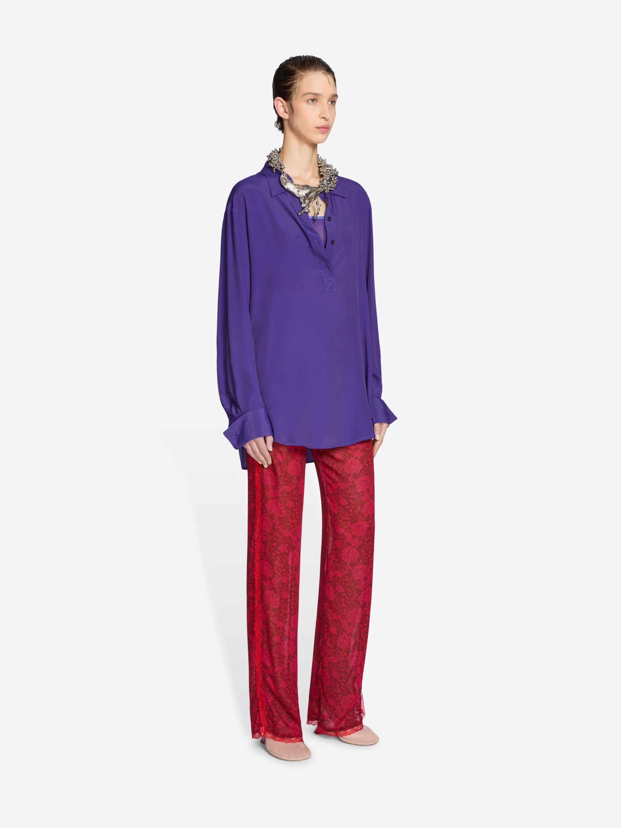 PRINTED VISCOSE PANTS - 3