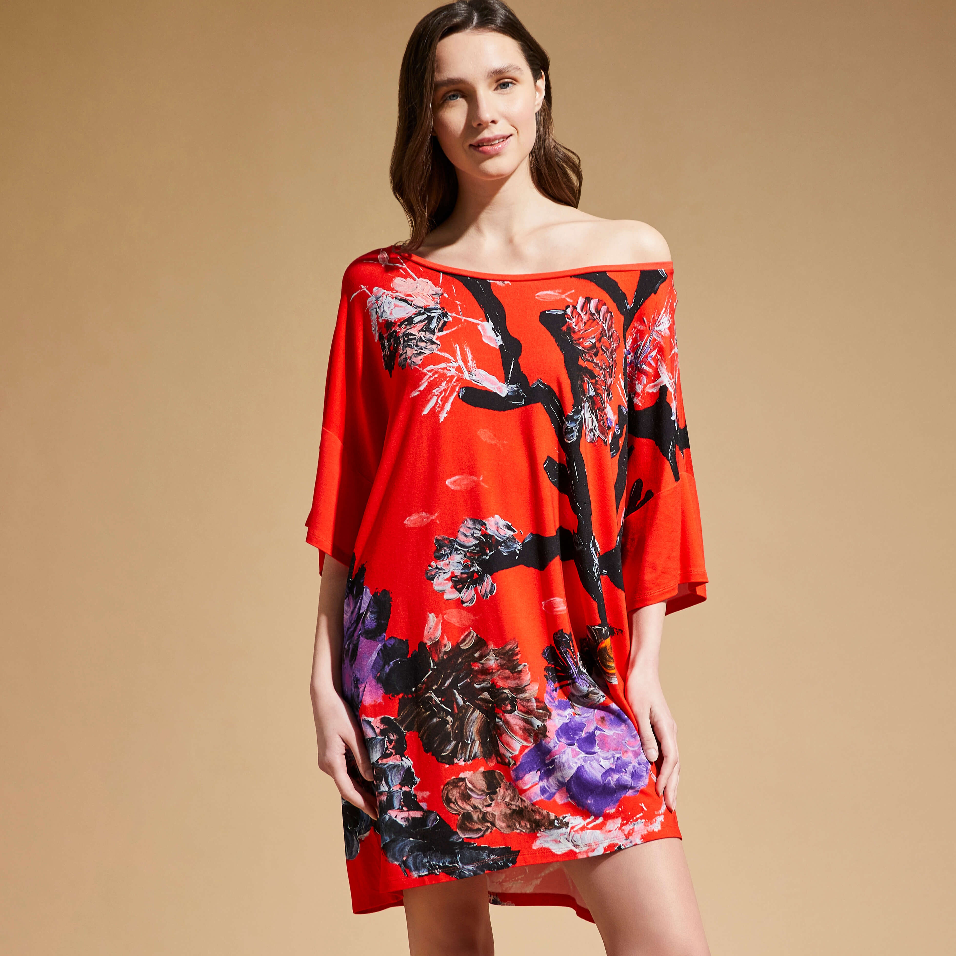 Women Maxi Viscose Dress Spring Flower - Vilebrequin x Patrizia Gucci - 3