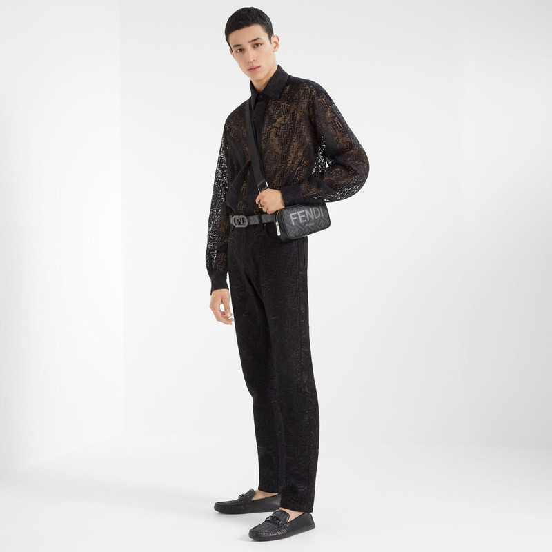 FENDI Fendace black denim jeans outlook