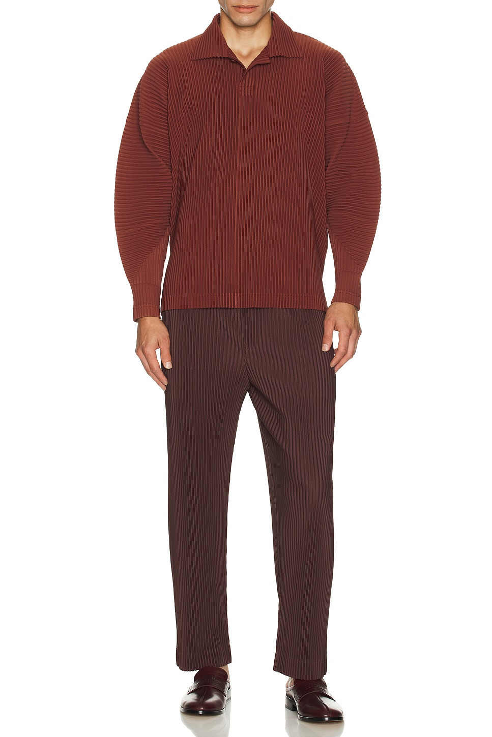 Color Pleats Straight Pant - 6