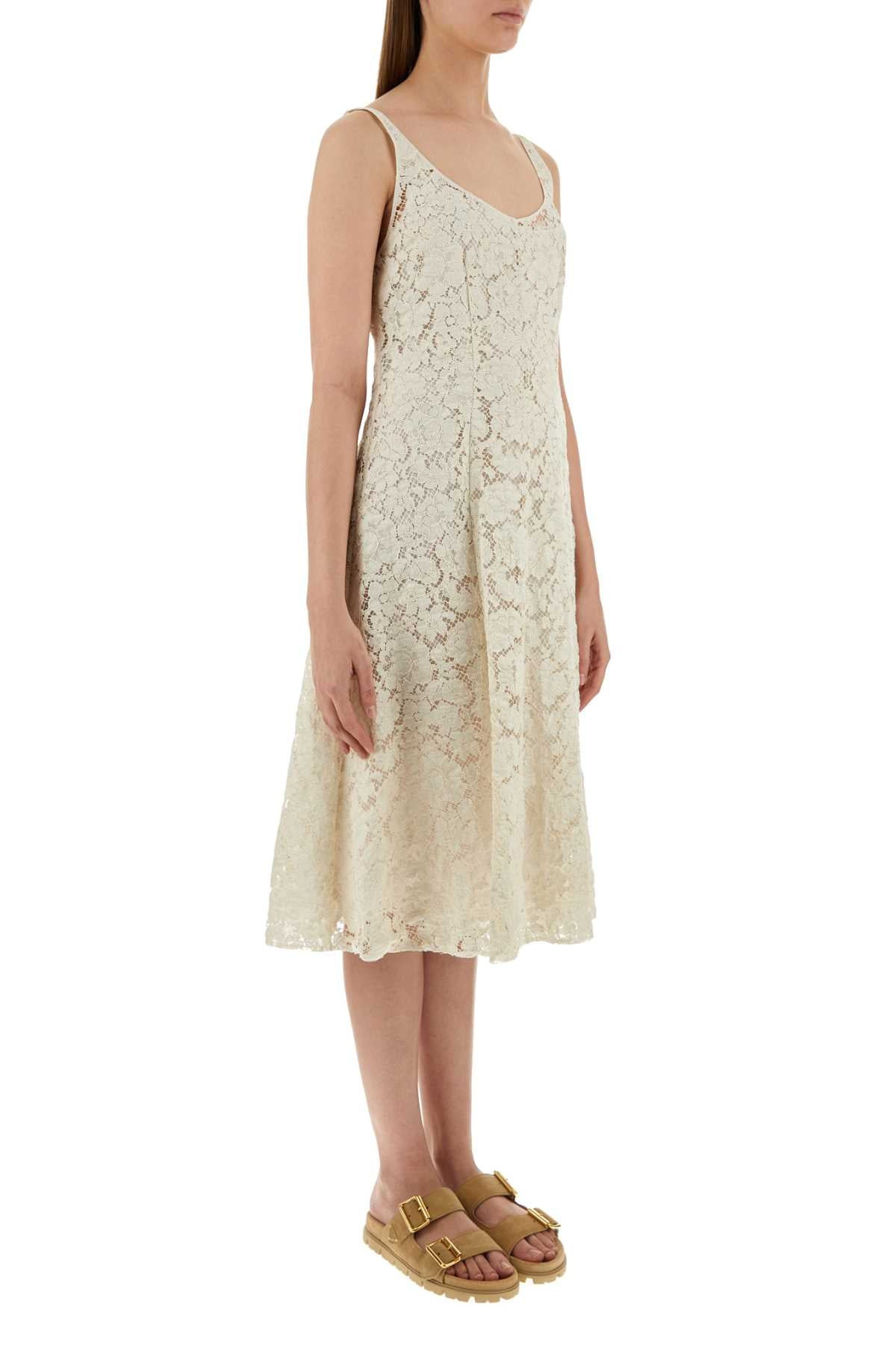Prada Women Ivory Lace Dress - 3