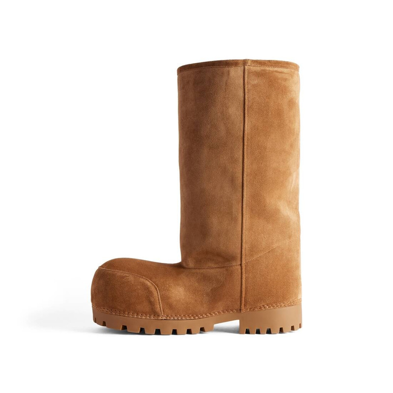BALENCIAGA Men's Alaska Fur High Boot in Brown outlook