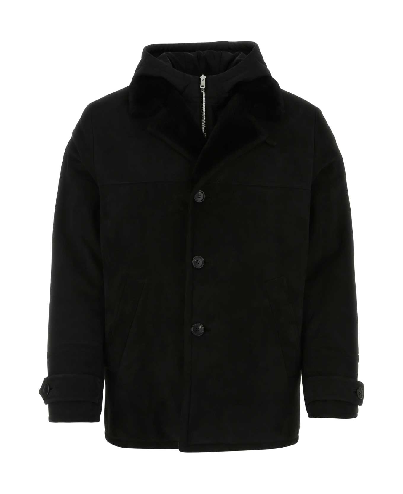 Black Shearling Jacket - 1