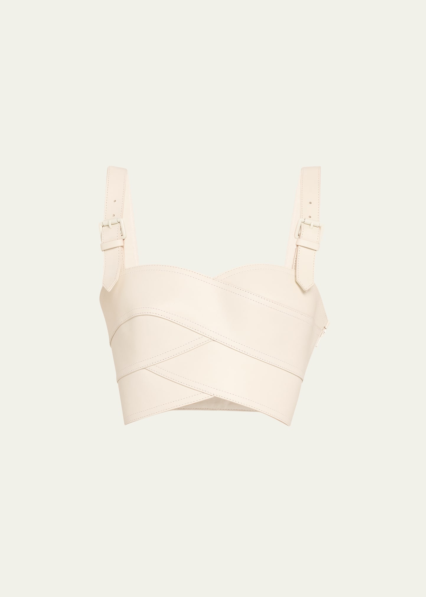 Leather Belt Bustier Top - 1