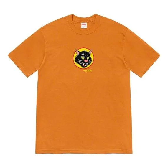 대 SS20 주 1 까만 고양이 티 짧은 소매 Unisex 오렌지 SUP-SS20-311 - 1