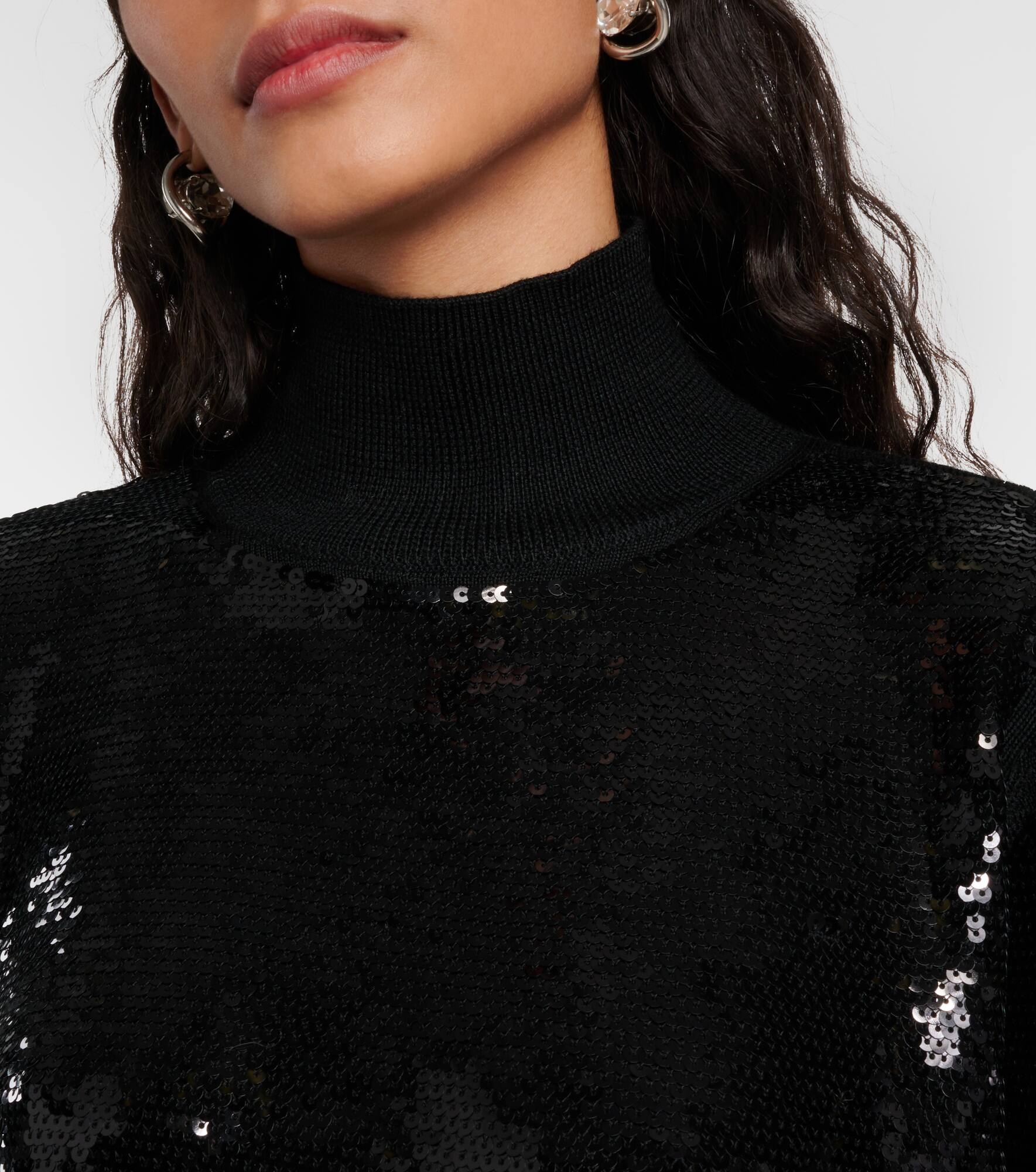 Sequined wool-blend sweater - 4