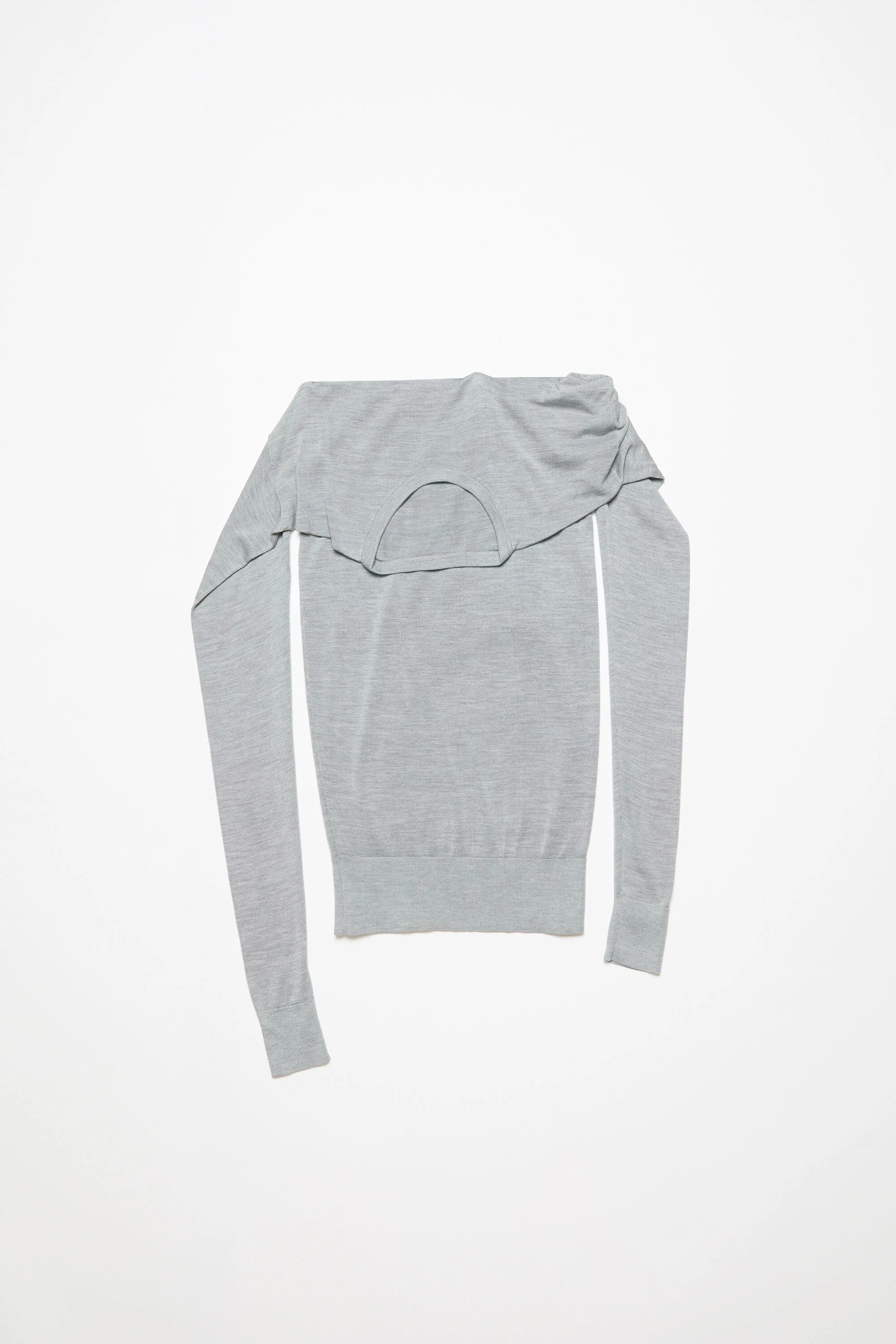 Deconstructed silk skirt - Light grey - 7