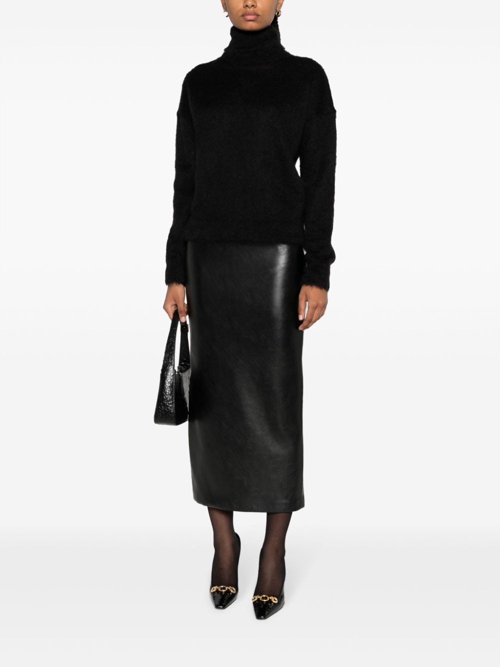 brushed-knit roll-neck jumper - 2
