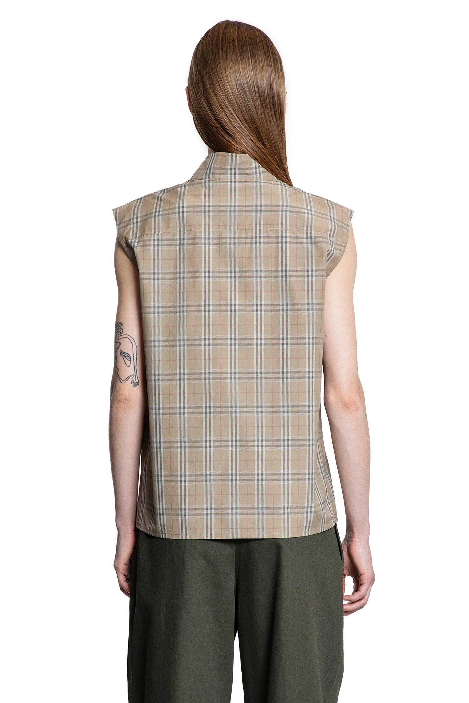 Signature-Check-Cotton-Canvas-Gilet - 3