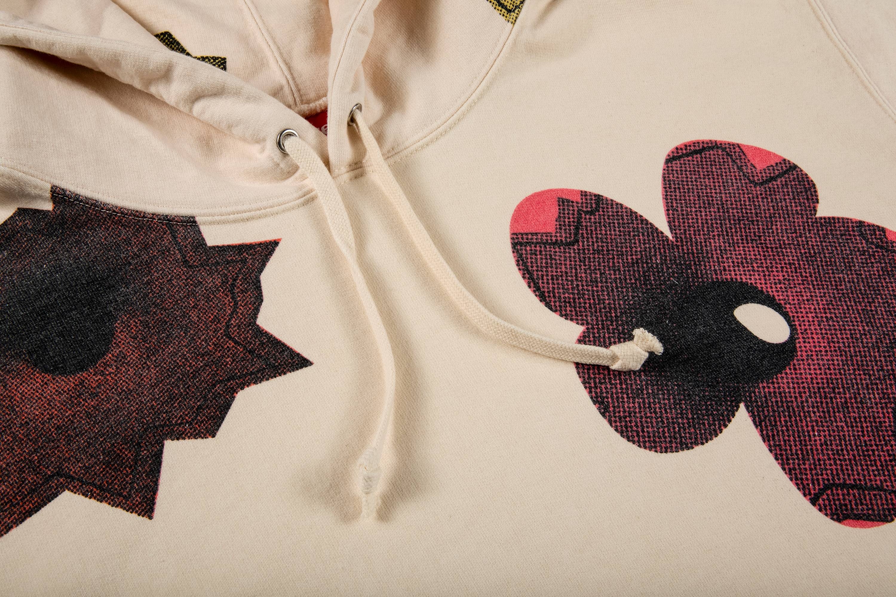 Supreme Supreme x Nate Lowman Hooded Sweatshirt 'Natural