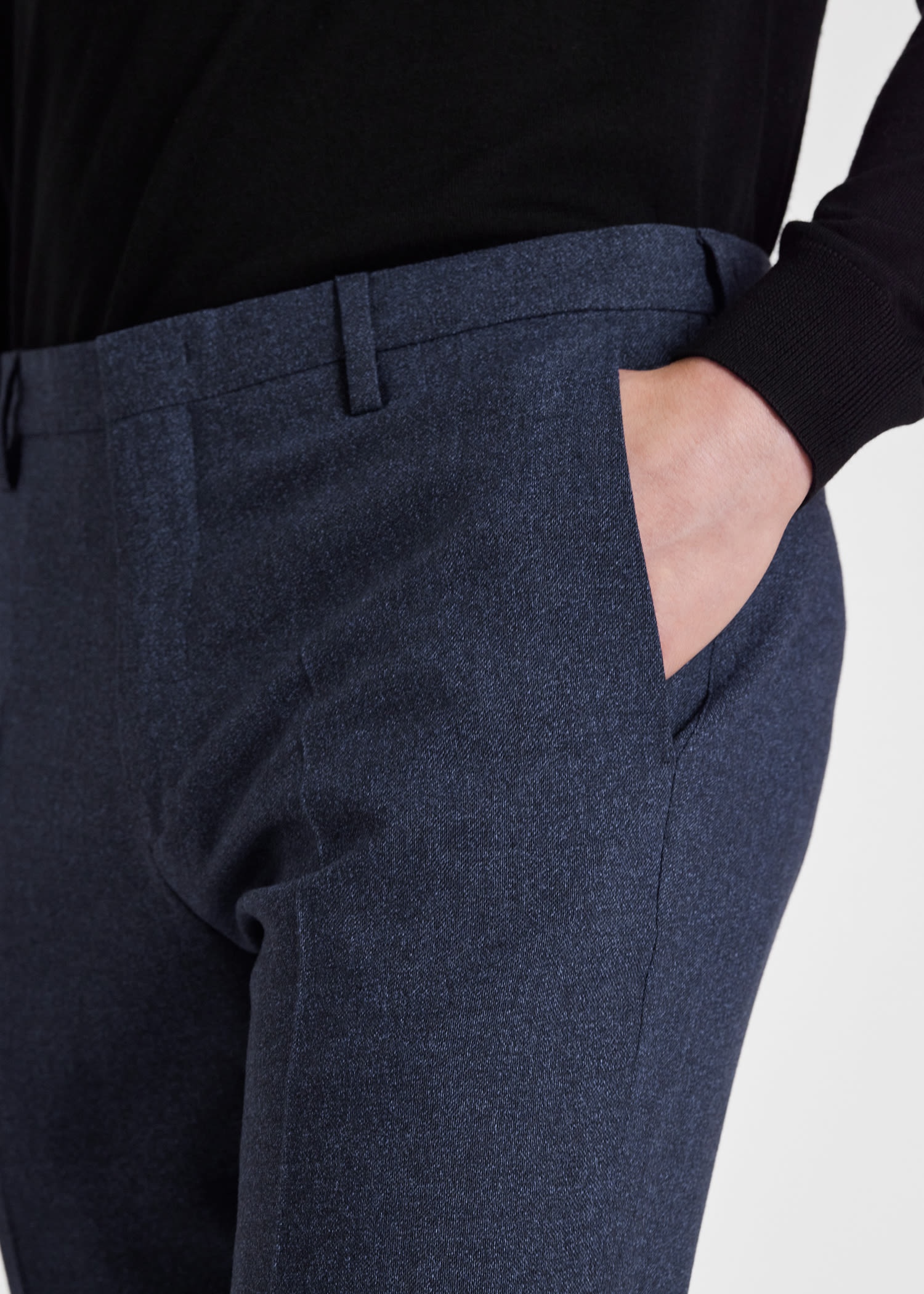 Slate Blue Wool Pants - 4