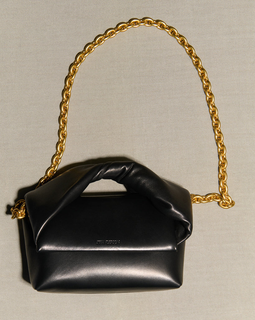 MEDIUM TWISTER BAG IN BLACK LEATHER - 5
