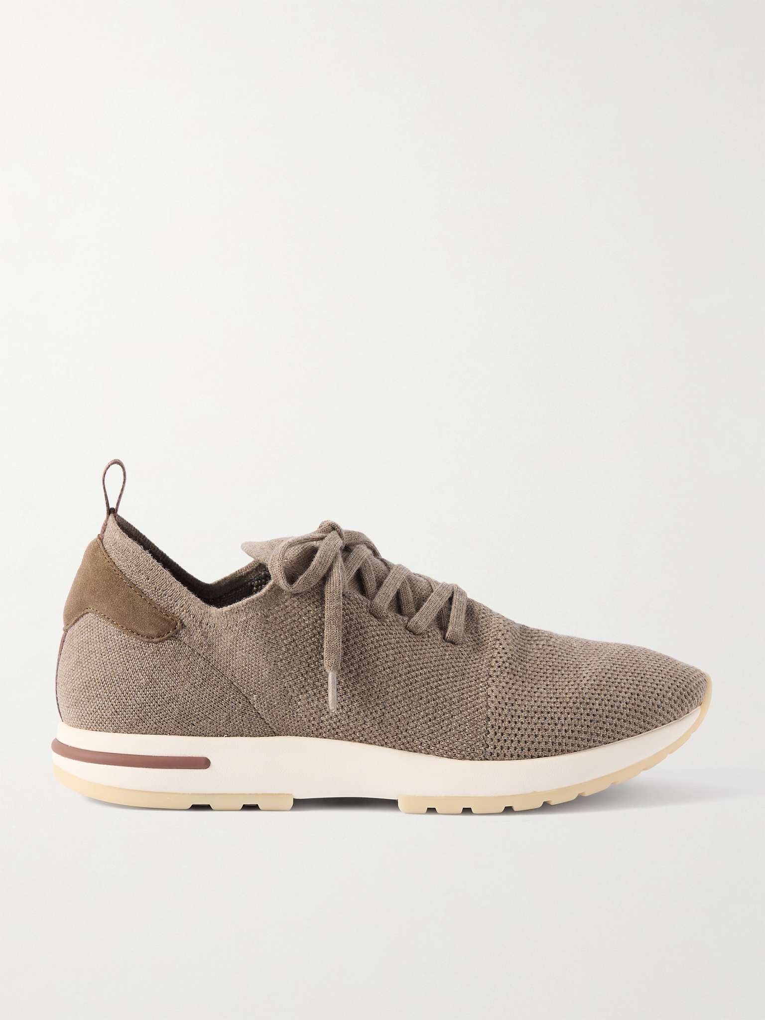 360 Flexy Walk Suede-Trimmed Knitted Wool Sneakers - 1