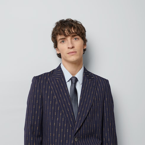 Silk tie with Double G detail - 3