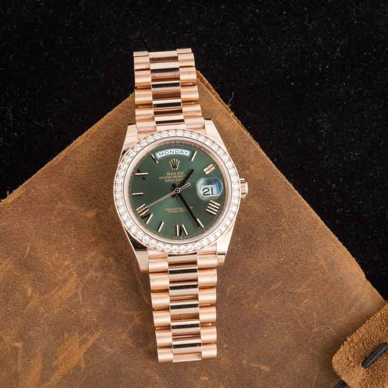 Rolex Day-Date 40 Ref 228345 Olive Green Dial - 6