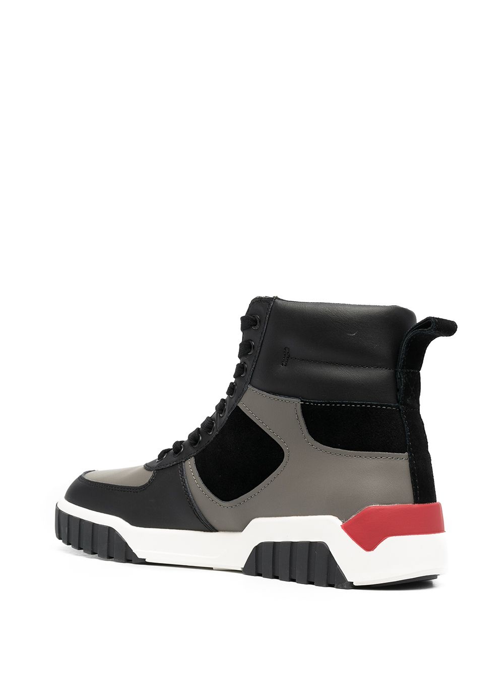 panelled high-top sneakers - 3