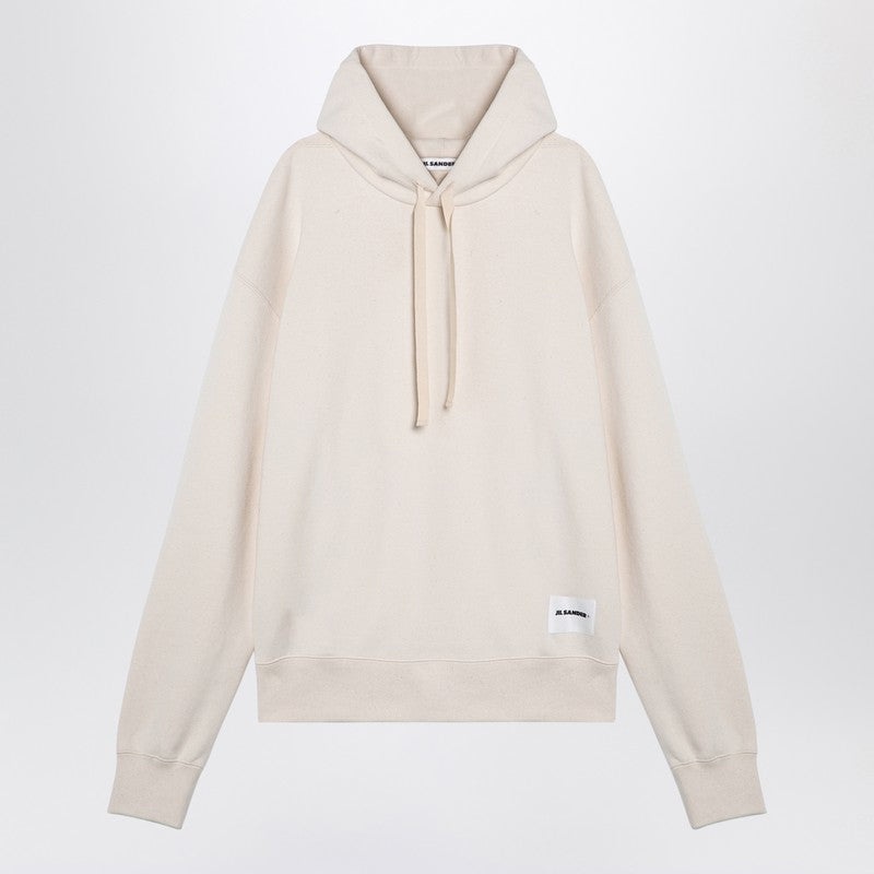 パーカー・フーディ Jil Sander Ivory Sweater With Logo Patch Jil Sander IVORY SWEATER WITH LOGO PATCH | netdressed