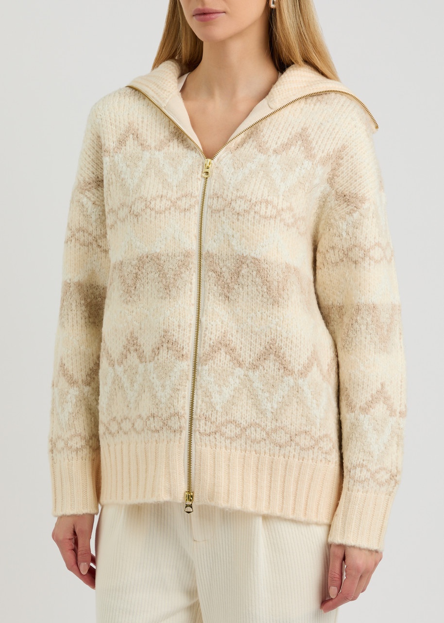Varley Brooke Fair Isle Intarsia Knitted Jacket - 2